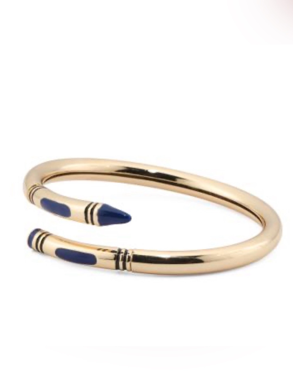 NWT ⚜️💙⚜️ True To Form Gold Plated Blue Crayon Bypass Bracelet
